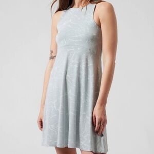 Athleta Grey Sleeveless Santorini Thera Printed Dress